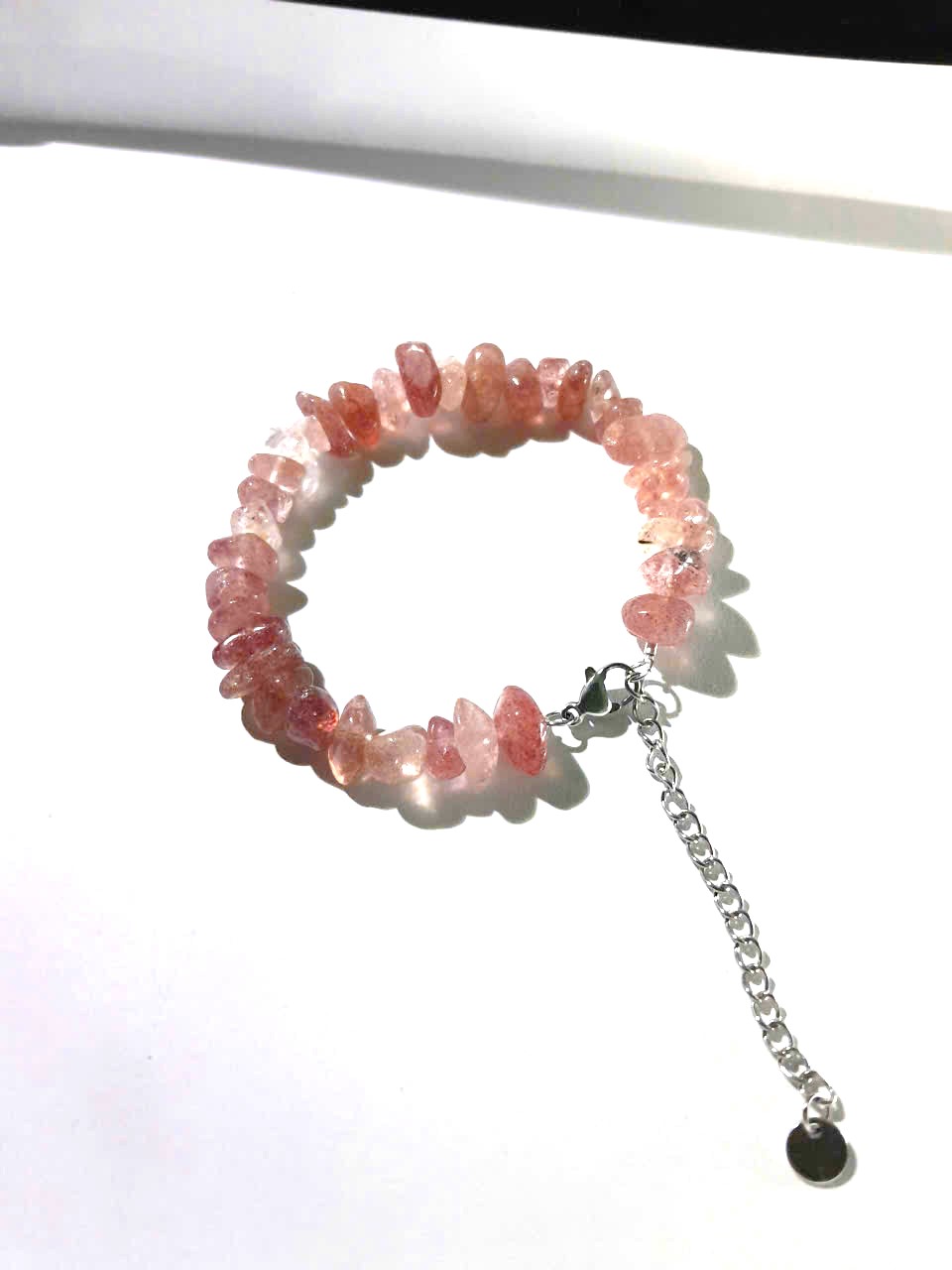 Lắc Tay Vòng tay Thạch Anh Dâu - Strawberry Quartz - Vòng đá năng lượng phong thủy