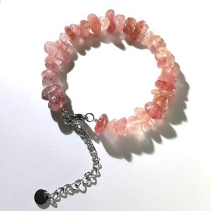 Lắc Tay Vòng tay Thạch Anh Dâu - Strawberry Quartz - Vòng đá năng lượng phong thủy